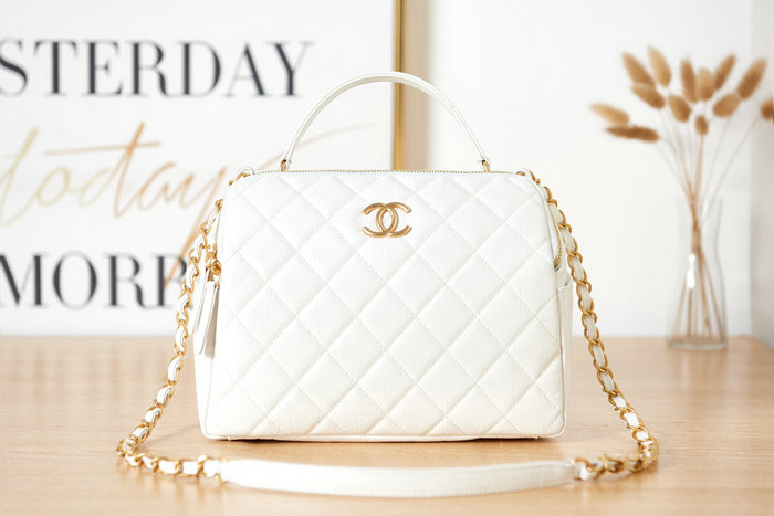 Chanel Bowling Bag White AS3740