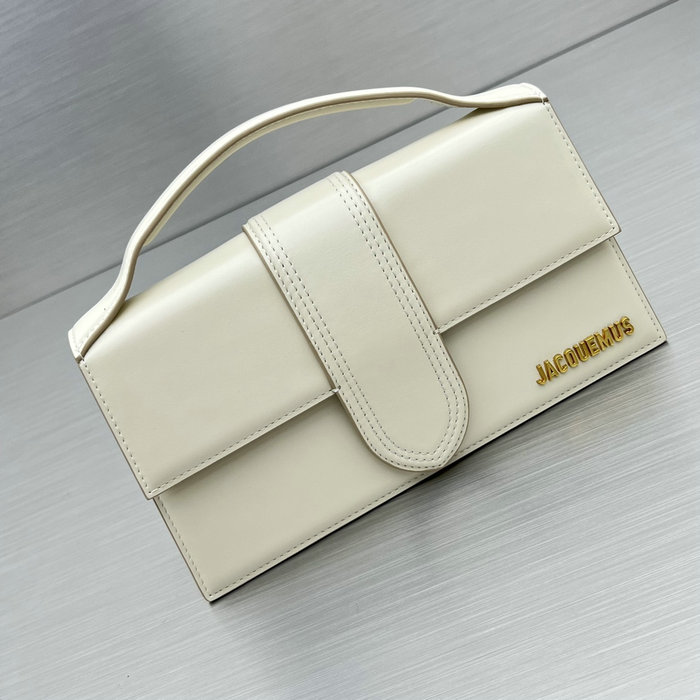 Jacquemus Le Bambino Calfskin Handbag Off-white JM2056