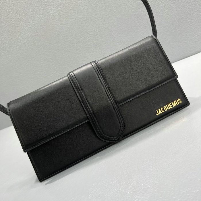 Jacquemus Le Bambino Long Calfskin shoulder bag Black JB2036