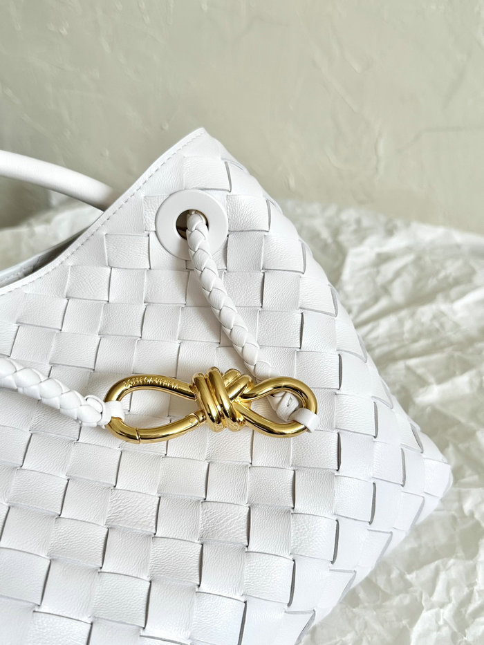 Bottega Veneta Small Andiamo Tote Bag White B74356