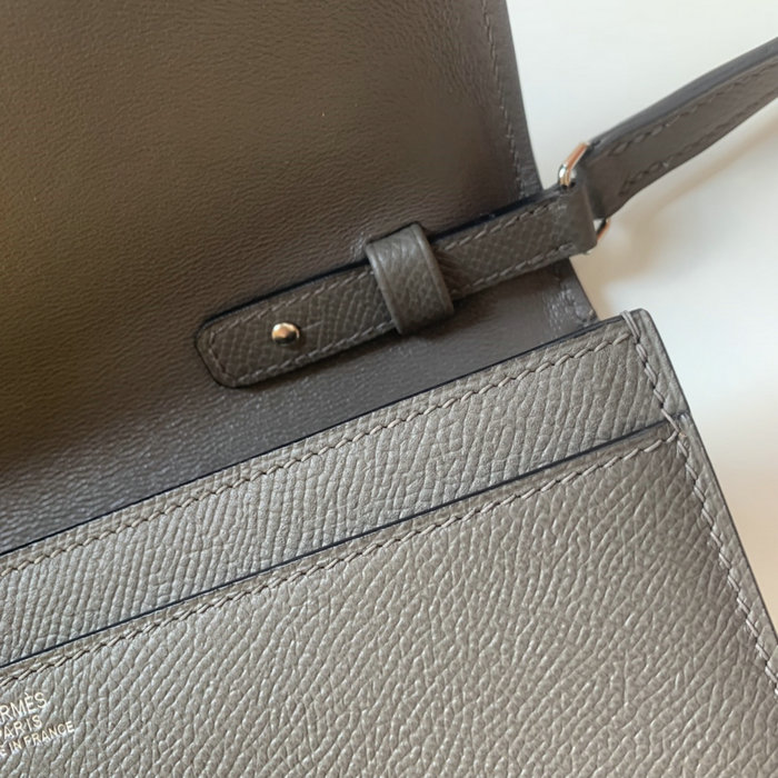 Hermes Constance Long To Go Wallet Grey HCG201