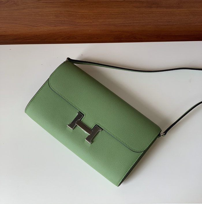 Hermes Constance Long To Go Wallet Vert Criquet HCG201