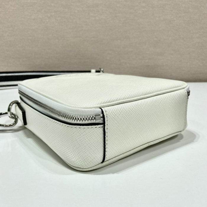 Prada Saffiano Leather Shoulder Bag White 2VH154