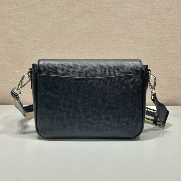 Prada Saffiano leather shoulder bag Black 2VD046