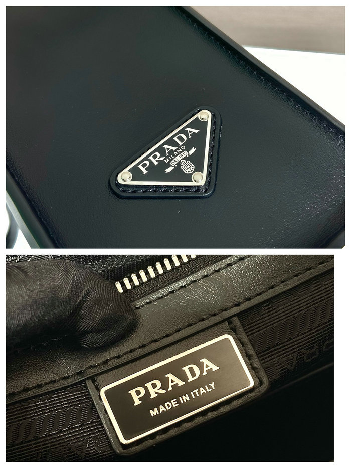 Prada Smooth Leather Tote Bag Black 2VG084