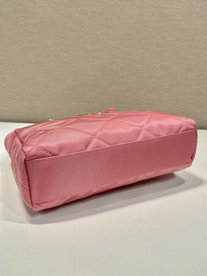 Prada Quilted Nylon Handbag Pink 1BG468