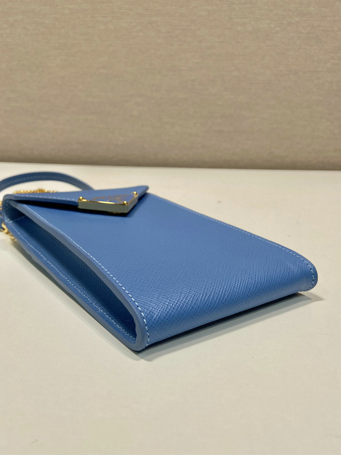 Prada Saffiano leather mini-bag Blue 1BP050