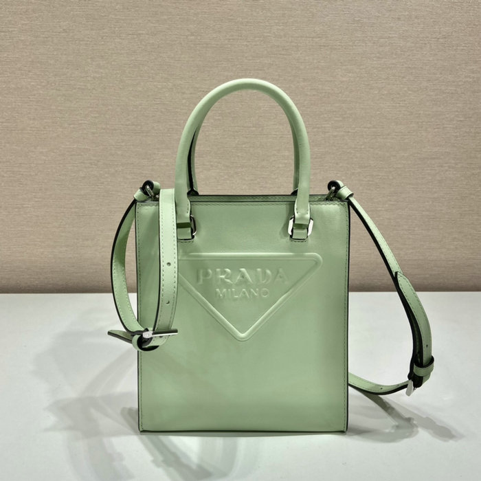 Prada Smooth Leather handbag Green 1BA333