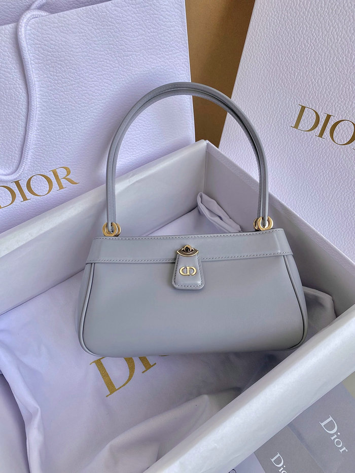 Small Dior Leather Key Bag Grey D6098