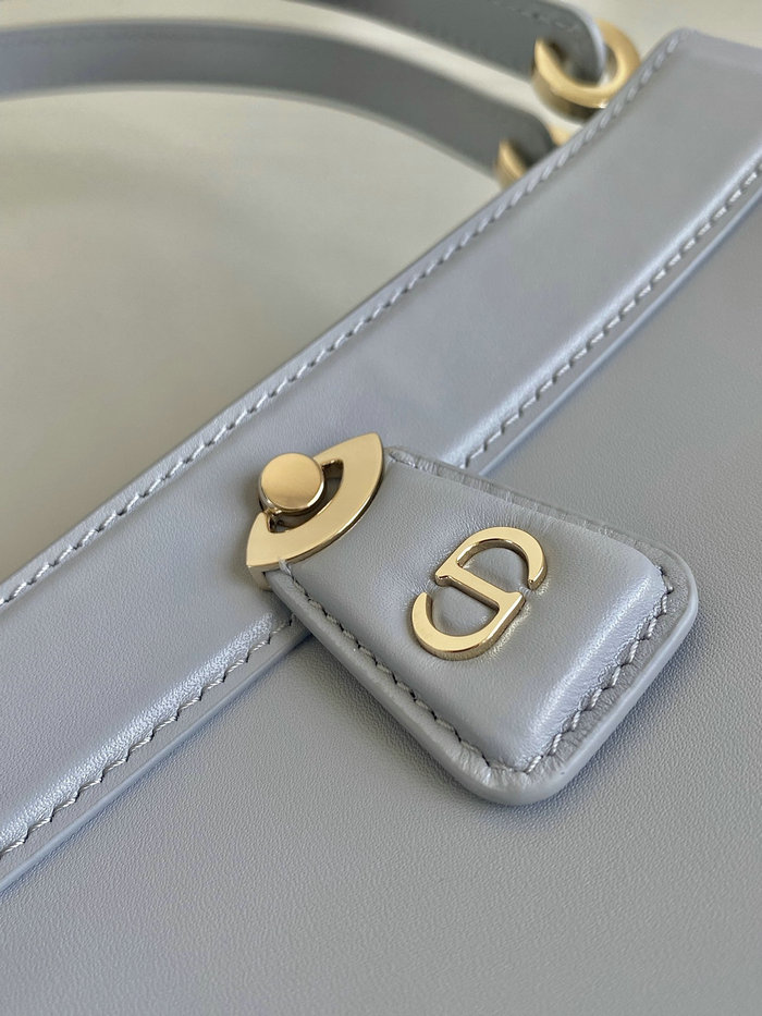 Small Dior Leather Key Bag Grey D6098