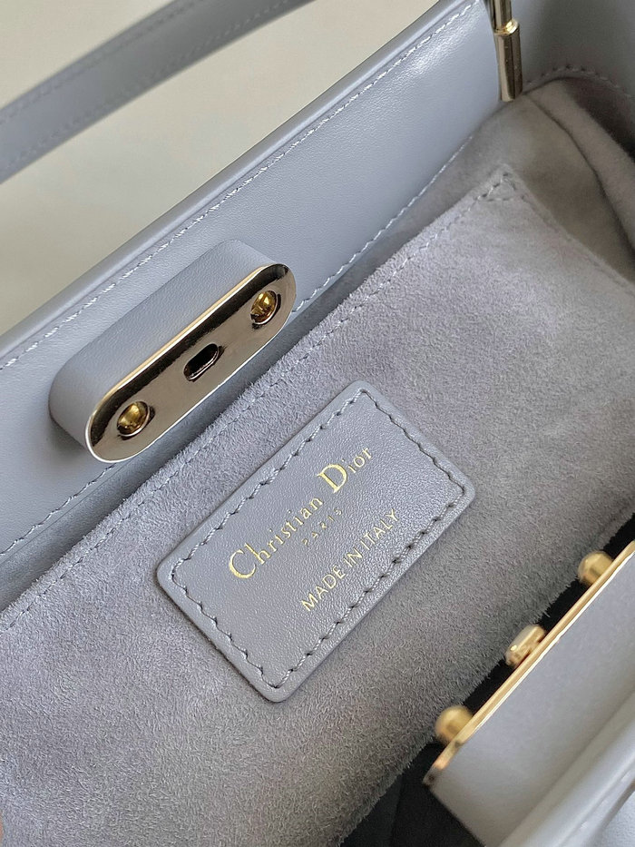 Small Dior Leather Key Bag Grey D6098