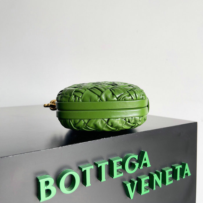 Bottega Veneta Knot Clutch Dark Green B717622