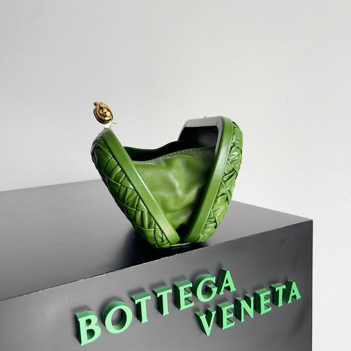 Bottega Veneta Knot Clutch Dark Green B717622