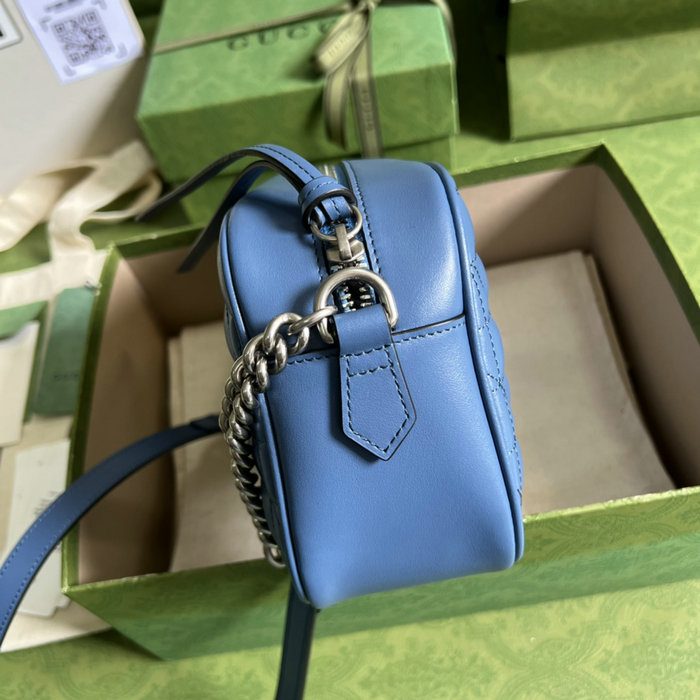 Gucci GG Marmont Small Shoulder Bag Blue 447632