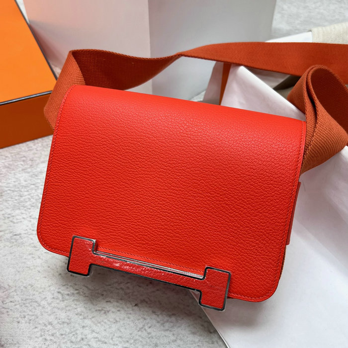 Hermes Geta Chevre Bag Orange HG06211