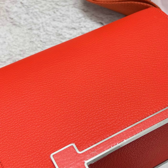 Hermes Geta Chevre Bag Orange HG06211