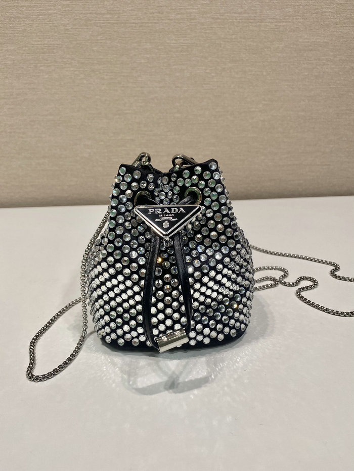 Prada Embellished satin mini-pouch 1NR016