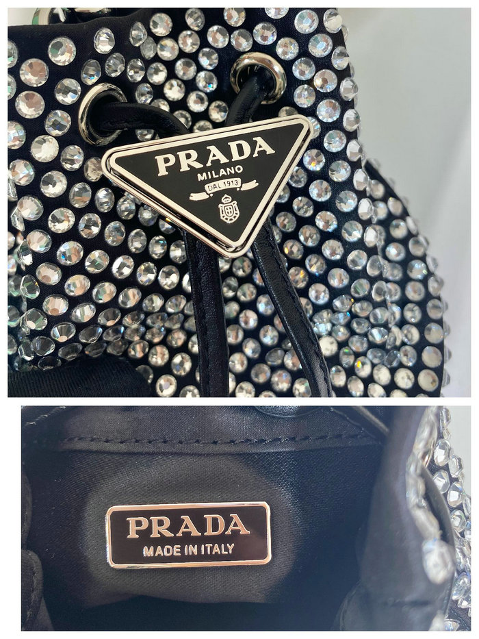 Prada Embellished satin mini-pouch 1NR016