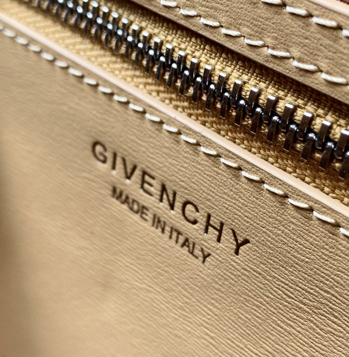 Givenchy Mini Antigona Lock Leather Satchel Beige G199115