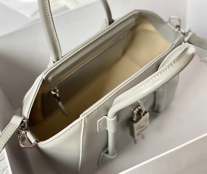 Givenchy Mini Antigona Lock Leather Satchel Grey G199115