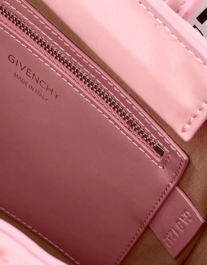 Givenchy Mini Antigona Lock Leather Satchel Pink G199115