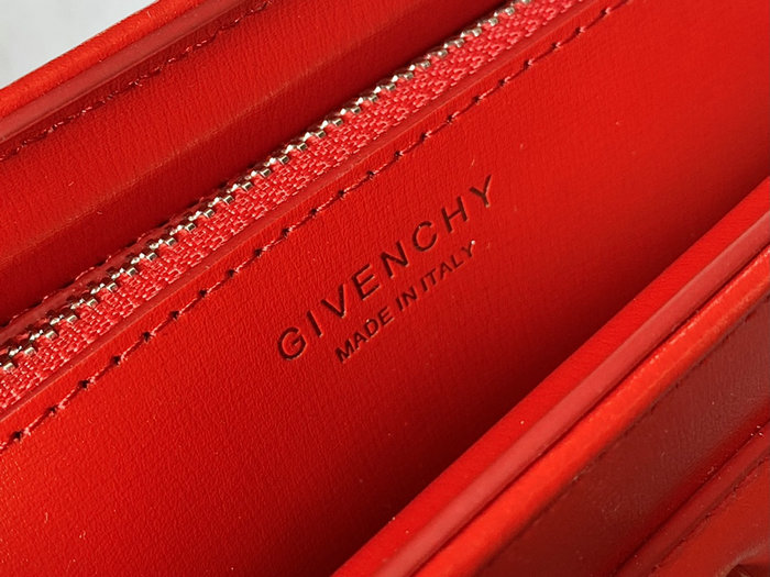 Givenchy Mini Antigona Lock Leather Satchel Red G199115