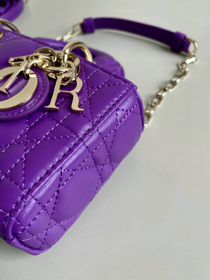 Mini LADY D-JOY BAG Purple DM3380