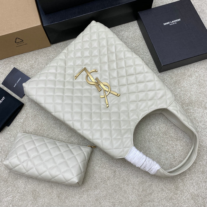 Saint Laurent Icare Maxi Shopping Bag White 698651