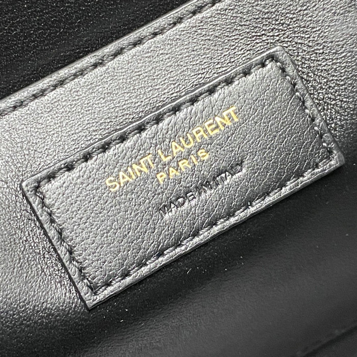 Saint Laurent Patent Manhattan Shoulder Bag Black 579271