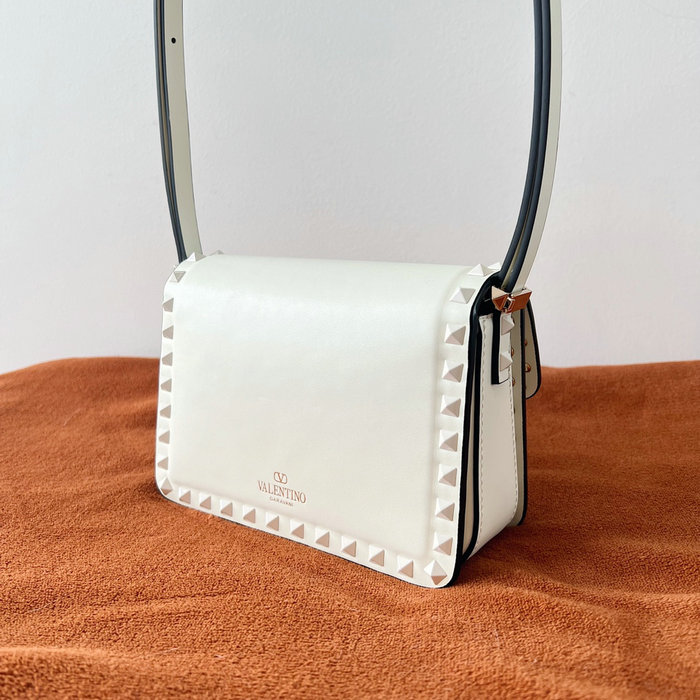 Valentino Garavani Small Rockstud23 Shoulder Bag White V0312