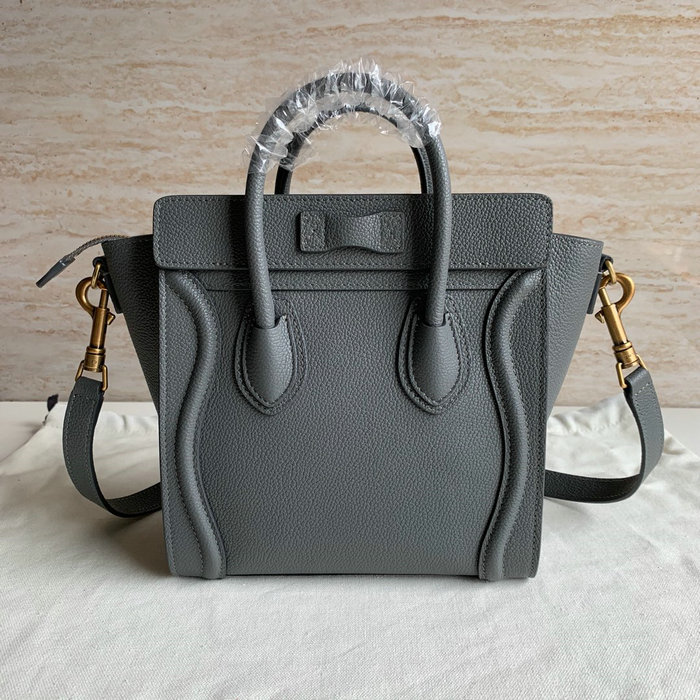 Celine Luggage Bag in Drummed Calfskin Grey CE0805