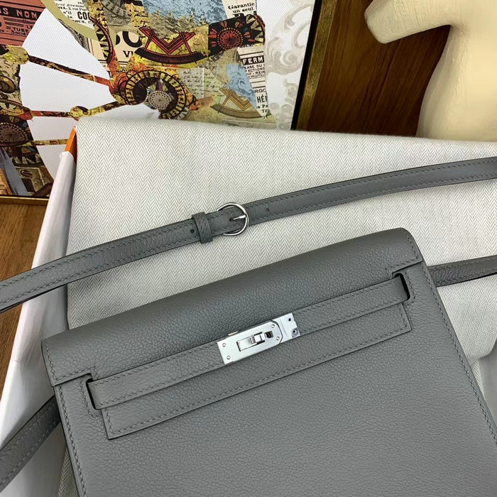 Hermes Kelly Danse 22 Bag Gris Meyer HKD0805