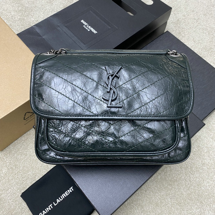 Saint Laurent Medium Niki Bag Dark Green 633158