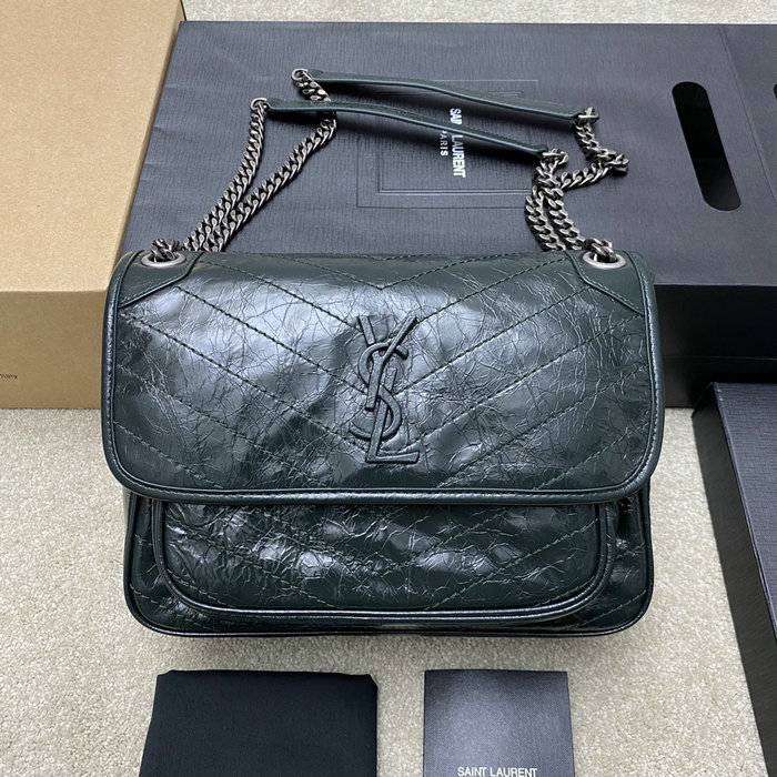 Saint Laurent Medium Niki Bag Dark Green 633158