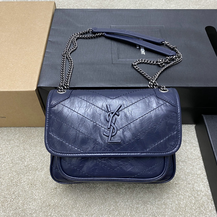 Saint Laurent Small Niki Bag Blue 498892