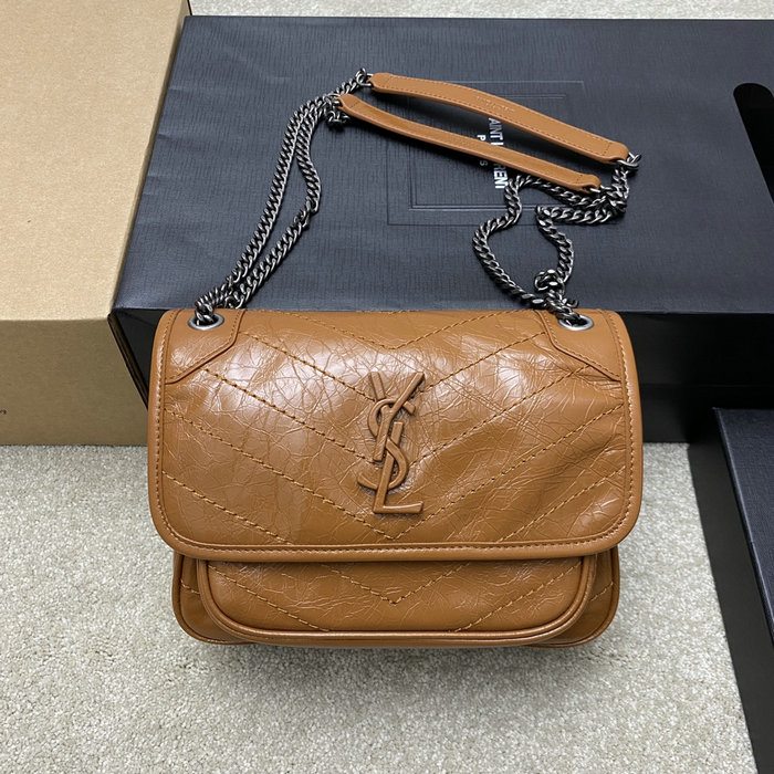 Saint Laurent Small Niki Bag Brown 498892