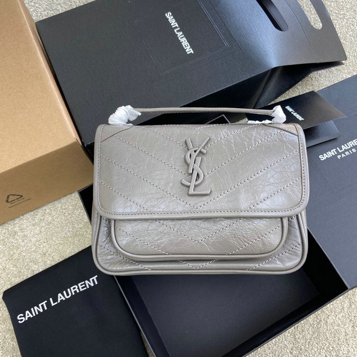 Saint Laurent Small Niki Bag Grey 498892