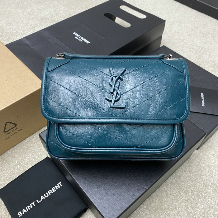 Saint Laurent Small Niki Bag Turquoise 498892