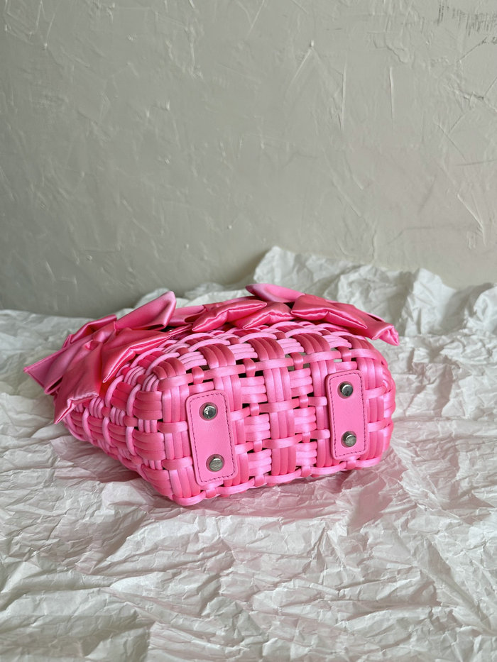 Balenciaga XXS Bistro Basket Tote Bag Pink B678028