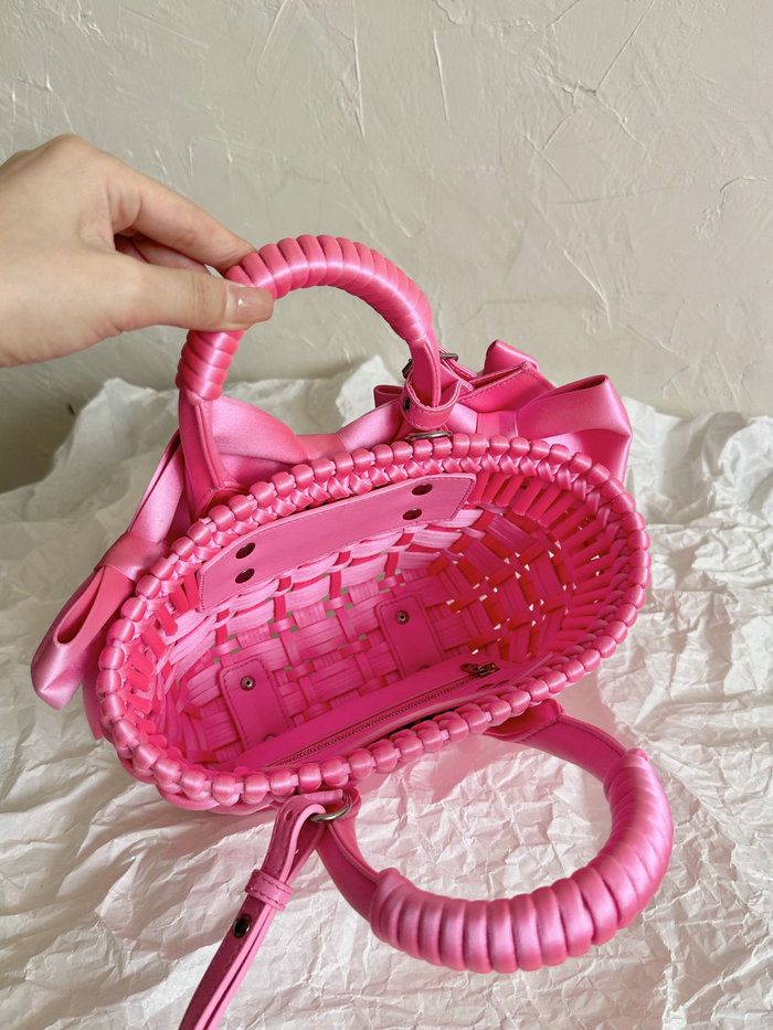 Balenciaga XXS Bistro Basket Tote Bag Pink B678028