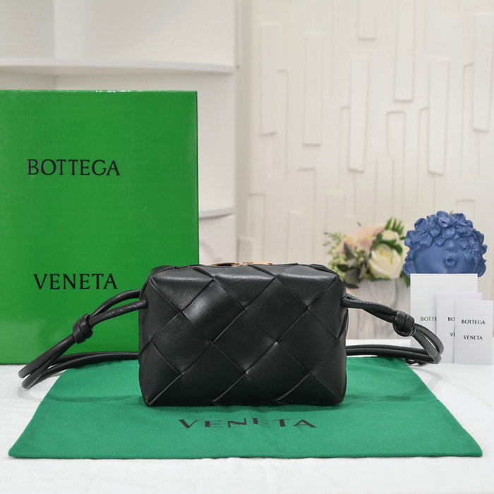 Bottega Veneta Small Cassette Camera Bag Black 6600