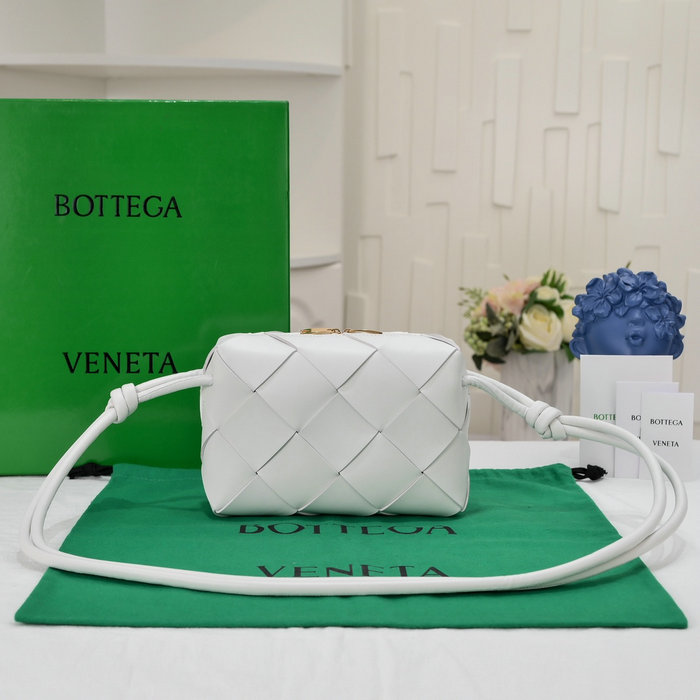 Bottega Veneta Small Cassette Camera Bag White 6600