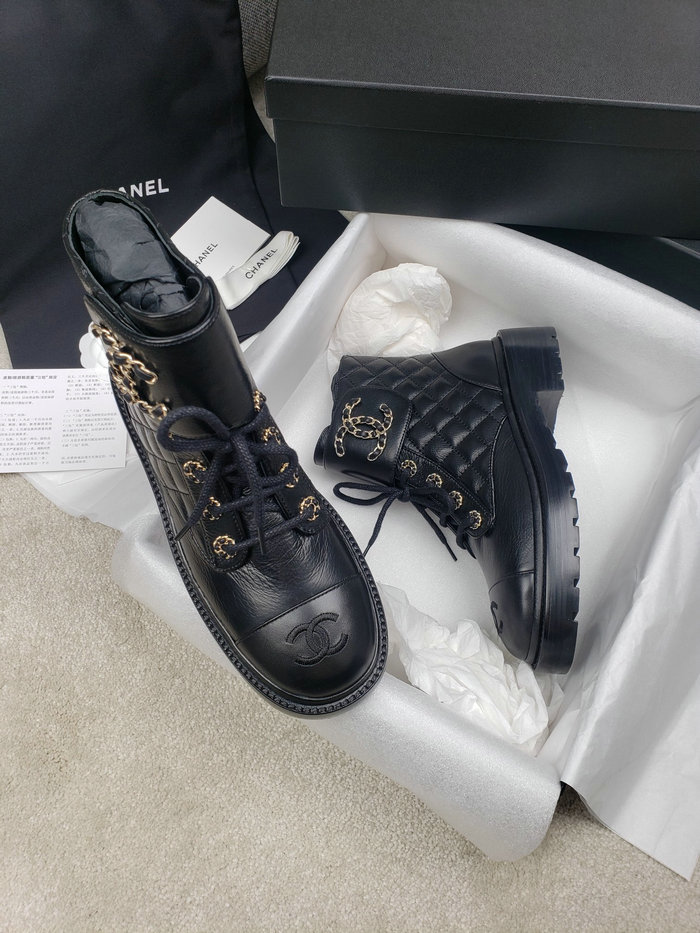 Chanel Leather Boots SNC090816