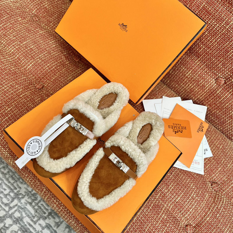 Hermes Wool Slippers SLH091301