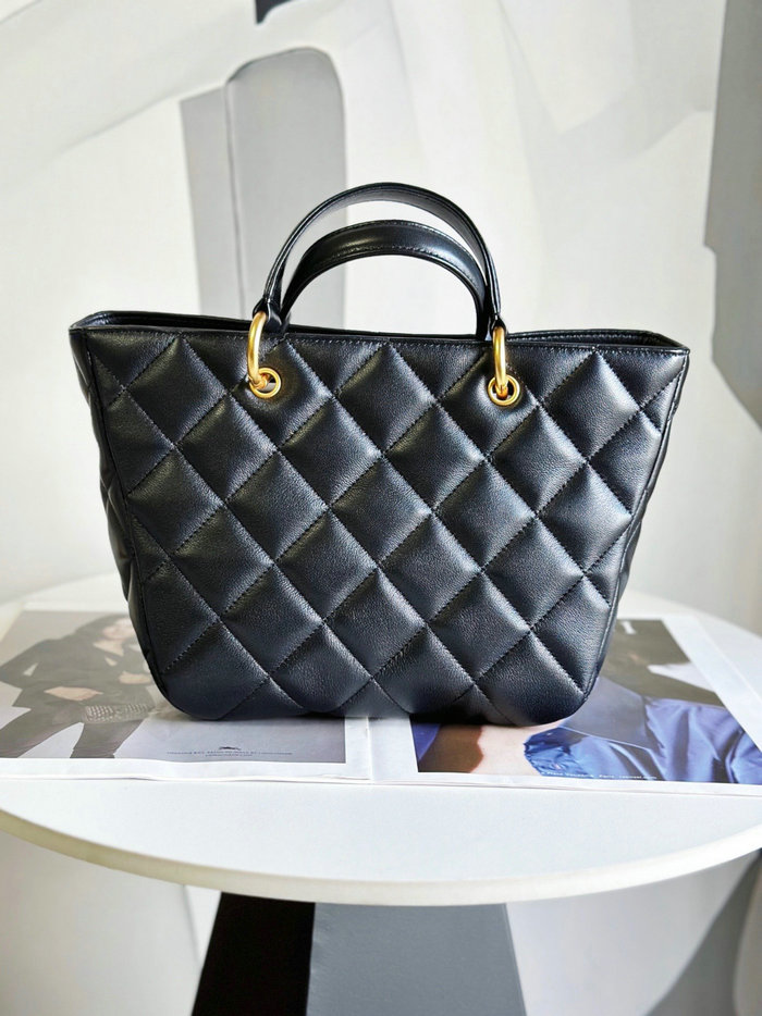 Chanel Lambskin Tote Black AS4188