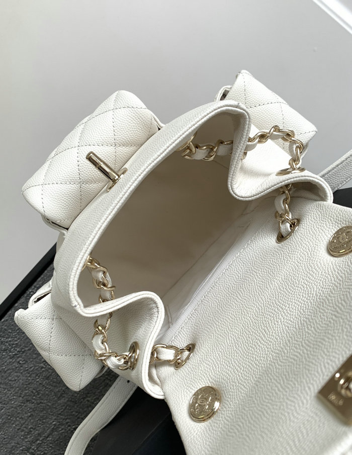 Chanel Small Backpack White AS4399