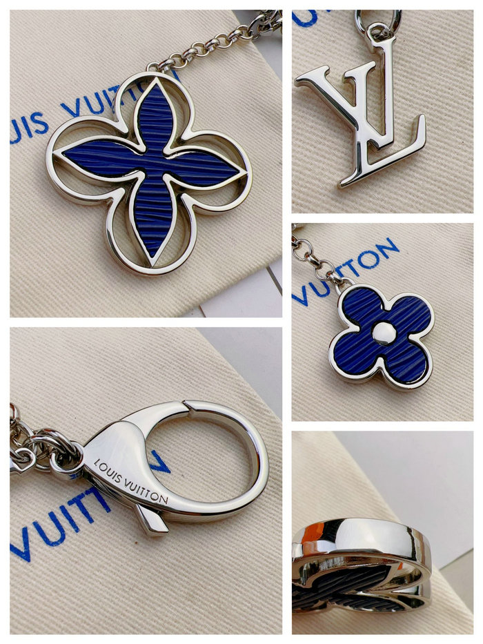 Lv Bag Charm Rimi Key Holder Blue M61013