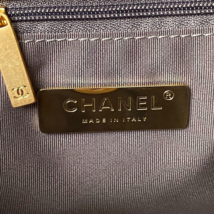 Chanel 19 Lambskin Backpack Grey with Gold hardware AS4223