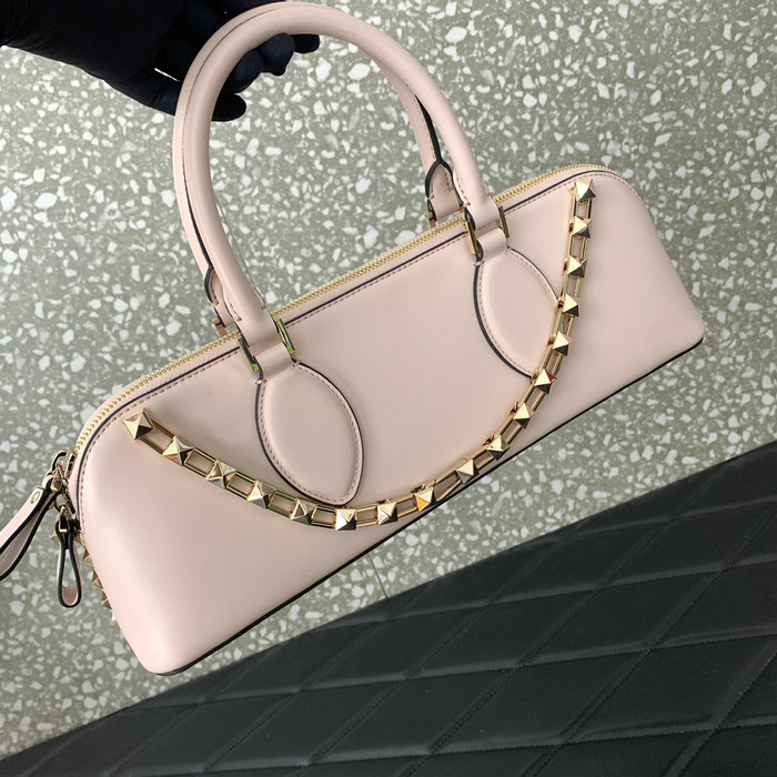 Valentino Rockstud East-west Calfskin Handbag Light Pink V0273