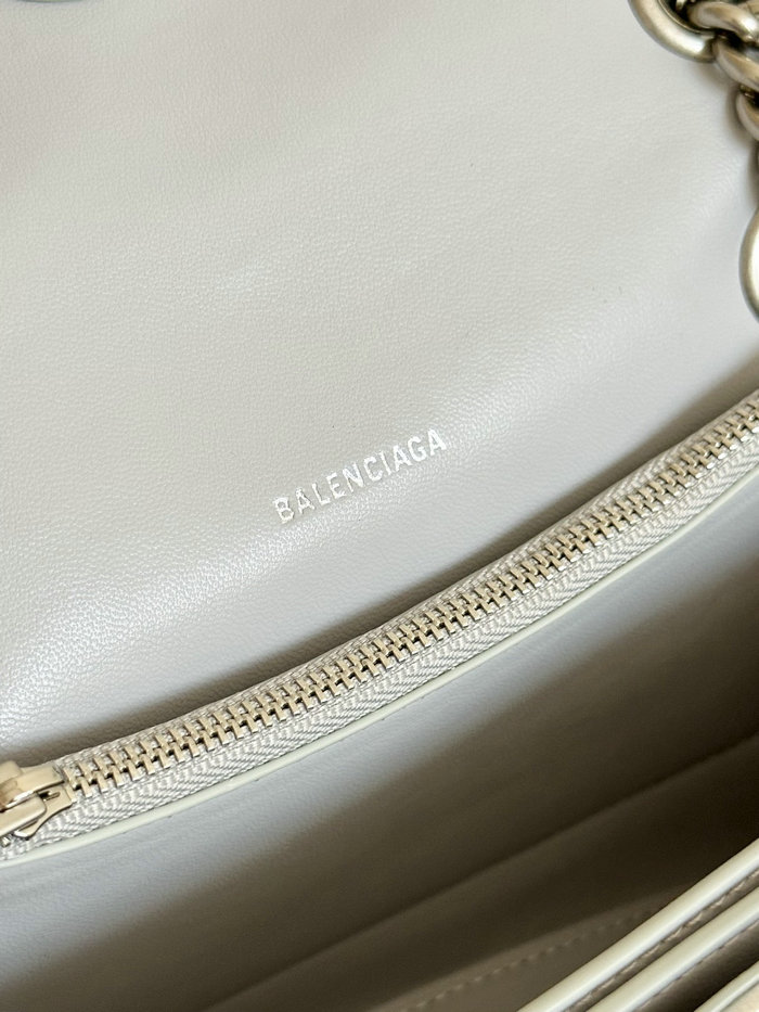 Balenciaga Crush Small Quilted Chain Bag Silver B716351